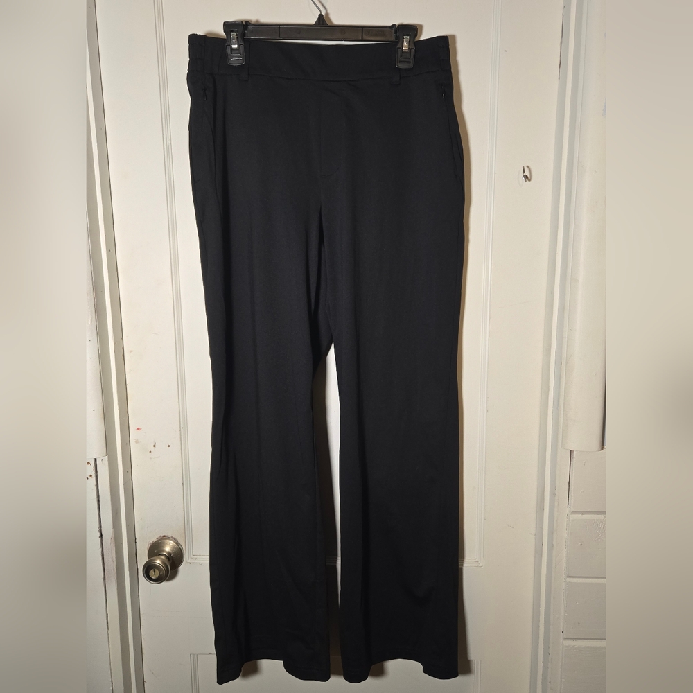 Lands' End Classic Black Wide Leg Pants MED 10-12